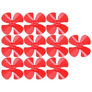 Imagem de AUNMAS Hélice Leve 40 Mm 4 Folhas para Carro de Brinquedo, Embalagem Com 10 Hélice Durável de Barco de Plástico (Vermelho)