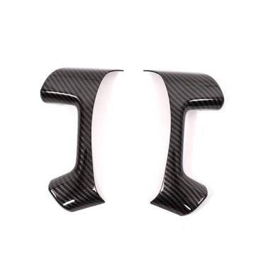 Imagem de Capa de moldura de botão de volante de carro compatível com Cadillac Escalade 2007-2014, acessórios adesivos de decoração de moldura de proteção de painel de volante de carro (padrão de fibra de