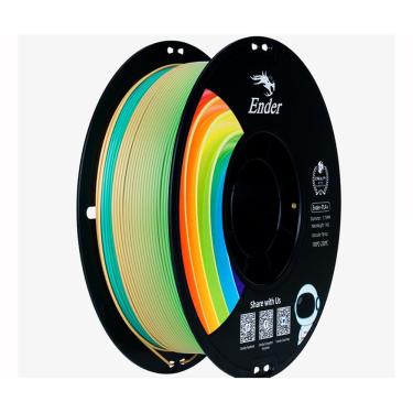 Imagem de Filamento para Impressora 3D Creality Ender PLA+ 1.75mm Arco Íris 1 Kg