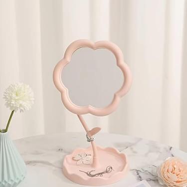Imagem de Espelho de maquiagem em forma de flor para espelho de penteadeira de mesa para quarto, sala de estar e espaços mínimos decoração de quarto decorações de casa