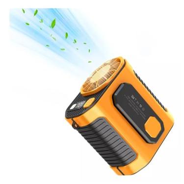 Imagem de Ventilador de pescoço pendurado usb mini portátil recarregável montado na cintura ventilador acampamento ao ar livre caminhadas escalada refrigerador de ar