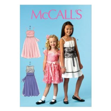 Imagem de (7-8-10-12-14) - McCall Pattern Company M6880 Children's/Girls' Dresses and Sash Sewing Template, Size CHJ (7-8-10-12-14)