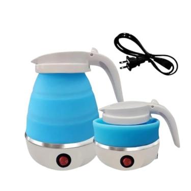 Imagem de Jarra Elétrica de Silicone Dobrável 110V 600ml para Camping e Hotel