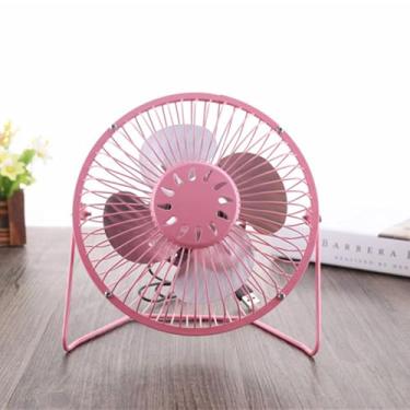 Imagem de Mini ventilador de mesa USB de 10 cm, ventilador de refrigeração pessoal, pequeno circulador de ar com operação silenciosa, base estável para escritório em casa, carro, dormitório, (rosa)