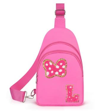 Imagem de Pochete transversal para meninas de 14 anos, 7, 8, 9, 10, 11, 12, 13, 14 anos, para meninas e mulheres, rosa, G