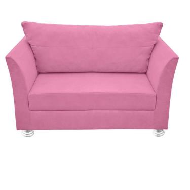 Imagem de Namoradeira Lisboa 02 Lugares Para Sala Salão Escritório Rosê