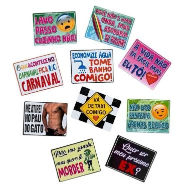 Imagem de Plaquinha De Pescoço Foliões Carnaval Fantasia - 10 Unidades