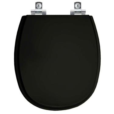 Imagem de Assento Sanitário Soft Close Alamo Preto Para Vaso Santa Clara