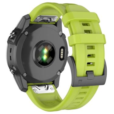 Imagem de Pulseira de relógio de 26 mm compatível com Garmin Fenix 7X/Fenix 6X/Fenix 5X/Fenix 8 de 51 mm/Quatix 8, pulseiras de silicone macio de substituição para Fenix 3/3 HR, Fenix 5X Plus/6X Pro/Descent Mk2