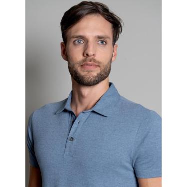 Imagem de Camisa Polo Signature Lisa Vintage Azul-Masculino