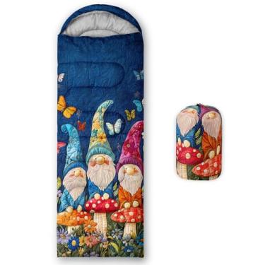 Imagem de lneffble Saco de dormir infantil Gnomo, adequado para crianças, meninos e meninas, portátil, impermeável, compacto e leve, ótimo para acampamento ao ar livre, mochila e caminhada