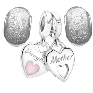 Imagem de Tal Mãe Tal Filha - Kit Berloque dupla Mãe e filha com murano - Demostre seu Amor! Cabe Berlque de prata de todas as marcas