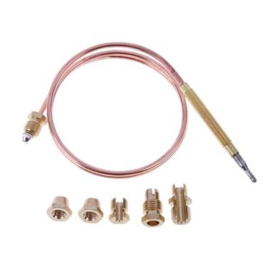 Imagem de Sonda de substituição válvula termopar a gás com 5 porcas para controle temperatura lareira, churrasqueira e fogão