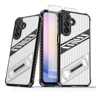 Imagem de Asuwish Capa de celular para Samsung Galaxy A16 5G/4G com protetor de tela de vidro temperado e suporte resistente à prova de choque híbrido suporte rígido acessórios A 16 16A SM-A166U feminino