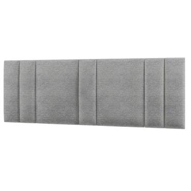 Imagem de Cabeceira Estofada Iluminação Led Glow Cama King Size 200 Cm Linho Cinza