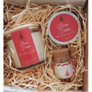 Imagem de Kit de Velas Aromáticas de Natal, 3 Tamanhos, Cera Vegetal, Aromas Diversos (Manga e Bergamota)