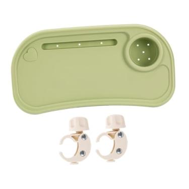 Imagem de Fenteer Bandeja universal para lanches em carrinhos de bebê, acessório profissional para carrinho de bebê, porta-copos para carrinho de bebê, Verde