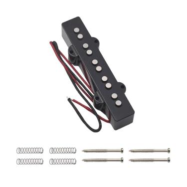 Imagem de oshhni Captador Single Coil para Baixo Elétrico, Leve, Portátil e Robusto, Pré-amplificador para Instrumento Musical de 5 Cordas, Preto, Ponte