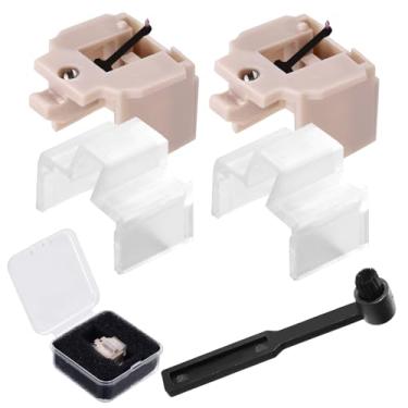Imagem de 2 peças de substituição de agulha de toca-discos para Audio-Technica, caneta de diamante com pincel compatível com Audio-Technica AT-LP60X AT-LP60XBT AT3600L AT-LP2D-USB AT-PL300 e mais