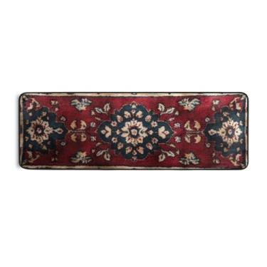 Imagem de Burbuja Tapete de corredor de padrão retrô 61 x 183 cm, tapete lavável antiderrapante com suporte de borracha, tapete para sala de estar, corredor, decoração de casa