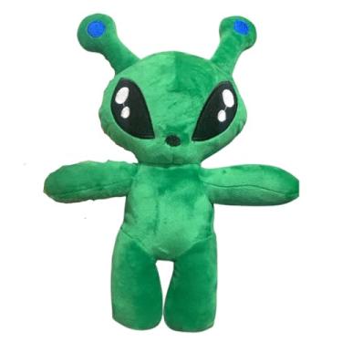 Imagem de Boneco ET de Pelúcia Antena Verde Escuro – Macio, Decorativo e Ideal para Presentes