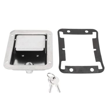 Imagem de Generic Trava de Caixa de Ferramentas de Aço Inoxidável Durável, Trava de Remo Com Alça de RV, de Caixa de Ferramentas de Alta Dureza, 2 Chaves para Lojas de Máquinas Móveis, Caminhões