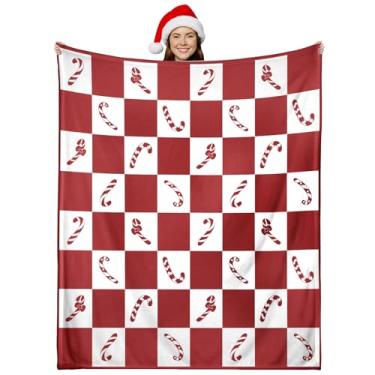 Imagem de Cobertor de Natal de bengala doce para adolescentes, meninas, crianças, adultos, mulheres, homens, para adolescentes, mulheres, homens, presentes de elefante branco, decorações de Natal, bengala doce