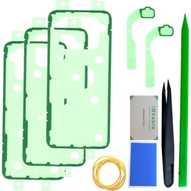Imagem de iStable Fita adesiva de capa traseira compatível com Samsung Galaxy S8 Tiras adesivas de substituição da caixa da porta da bateria traseira SM-G950/FD (pacote com 3)