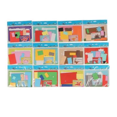 Imagem de Adesivo de espuma de EVA 3D Brinquedo educacional Kit de artesanato de arte DIY Jogo de quebra-cabeça de adesivo de espuma de desenho animado para crianças pequenas Material (Mundo dos Dinossauros)