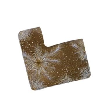 Imagem de Autocolantes Adesivos Redondos 25 Unidades Com Estampa Dourada De Fogos De Artifício - Tamanho 30x30cm