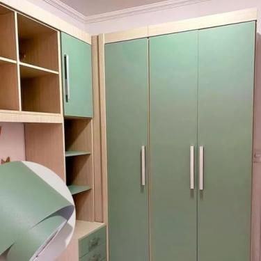 Imagem de Vinil Adesivo Jateado Verde Oliva Fosco P/Móveis Geladeira Parede Envelopamento Decorativo (4mt x 60cm)