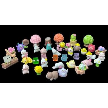 Imagem de Mini pingentes de resina, conjunto de ornamentos de estatuetas em miniatura, enfeites fofos para fazer garrafas, faça você mesmo, aquário de peixes, decoração de artesanato de paisagem, 45 peças