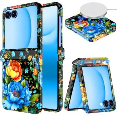 Imagem de Hekodonk Capa para Galaxy Z Flip 7, [compatível com MagSafe] [protetor de tela embutido] [proteção de dobradiça], capa magnética fina à prova de choque para mulheres meninas para Samsung Galaxy Z Flip
