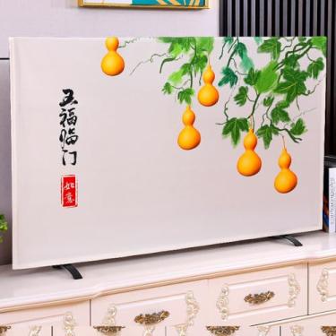 Imagem de Capa de TV de luxo para uso interno e externo para TVs de 55/65/75 polegadas para uso interno e externo, armazenamento, viagem, proteção para todas as estações - tipo 06||49 polegadas