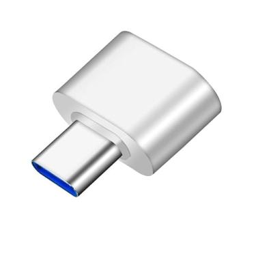 Imagem de Leitor de cartão duplo USB-C e USB para cartões SD e TF - acabamento metálico de alto brilho - capacidade de 256 GB - compatível com MacBook, Samsung Galaxy, laptops e mais, transferência de dados