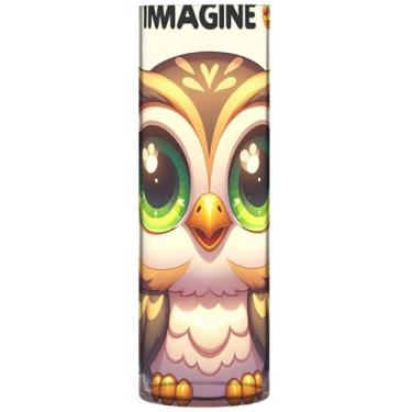 Imagem de Vasos altos de plástico de coruja de desenho fofo vasos de centro de mesa para decoração de flores modernas exclusivas, 30 x 9,9 cm