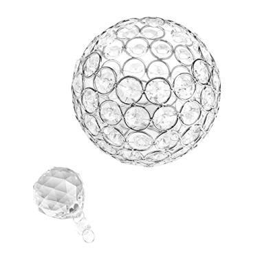 Imagem de Zerodis Candeeiro de Parede de Cristal Moderno Abajures e Arandelas de Parede Com Soquete E27 Pendente Pendente Design Conciso Capa de Iluminação Suspensa para Sala de Estar Quarto Corredor Cristal