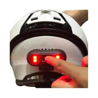 Imagem de Lanterna Traseira LED À Prova d'Água Para Capacete De Motocicleta E Bi
