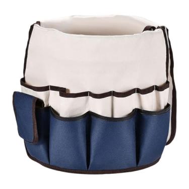 Imagem de Fenteer Bolsa organizadora de ferramentas de jardinagem, e com grande capacidade, multifuncional, para tesouras e outros itens, Azul