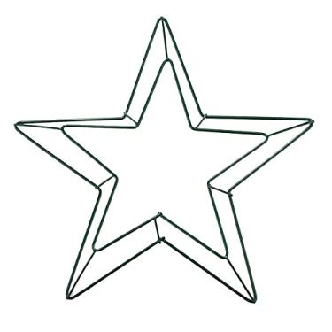 Imagem de ZJchao Anel de Grinalda de Metal Resistente Diy Em Forma de Estrela Decoração de Suspensão para Interior Ao Ar Livre Porta de Parede Artesanato Material de Metal Vários Tamanhos (03)