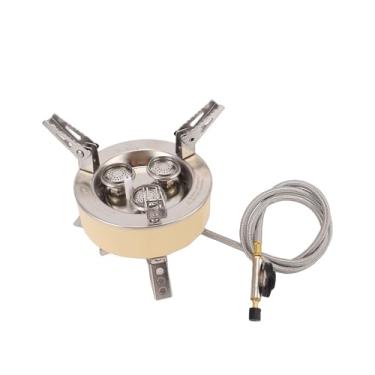 Imagem de MAVIS LAVEN Fogão a Gás Portátil, Queimador a Gás de 6800W para Exterior Com Ignição Piezo e Design à Prova de, para Acampamentos, Piqueniques e Aventuras Ao Ar Livre (Bege)