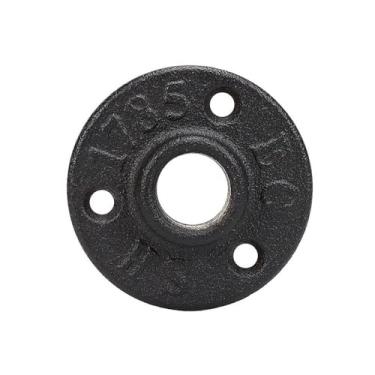 Imagem de NearMoon Flange de piso de tubo industrial, acessórios para tubos de ferro maleável para serviço pesado, flange rosqueada vintage DIY (pacote com 10, DN15-1/2 polegada)