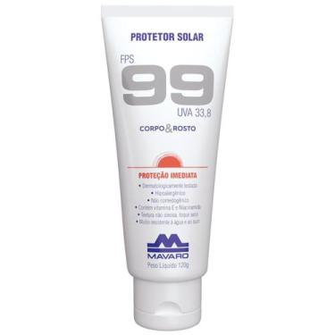 Imagem de Protetor Solar Bloqueador Profissional 120g Corpo E Rosto FPS 99 Mavar