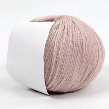 Imagem de Fio de lã premium, fio de tricô de peso médio para suéteres, cachecóis, chapéus, novelos macios e duráveis (rosa)