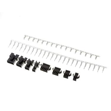 Imagem de 520 peças de conectores de fio de crimpagem com gancho preto Jumper Pin Housing Headers Kit 40 conjuntos macho fêmea XHPX 2/3/4/5J 2,54 mm