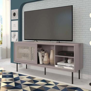 Imagem de Rack Para Tv Até 55 Polegadas Industrial 136cm Em Bp Porta Telada Multiverso Espresso Móveis Cacao Bp