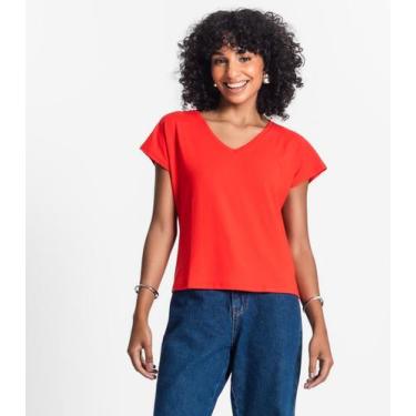 Imagem de Blusa Feminina Viscotorcion Rovitex Laranja, G, Laranja