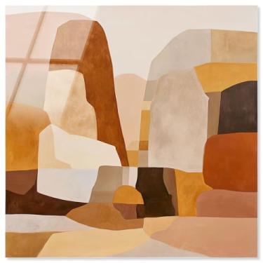 Imagem de Desert Forms III Impressão acrílica Taupe Boho Arte de parede por Art Remedy, Pronto para pendurar, 61 x 61 cm