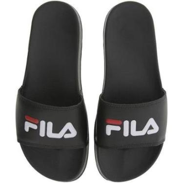 Imagem de Chinelo Slide Fila Sleek Masculino - Preto+branco-Masculino