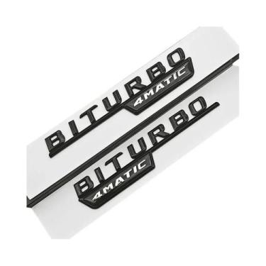 Imagem de Emblema De Carro Mercedes Benz AMG TURBO 4MATIC, Adesivo De Distintivo